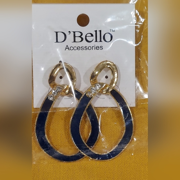 D'Bello Accessories Accessories - D'Bello Blue Dangle Earrings
